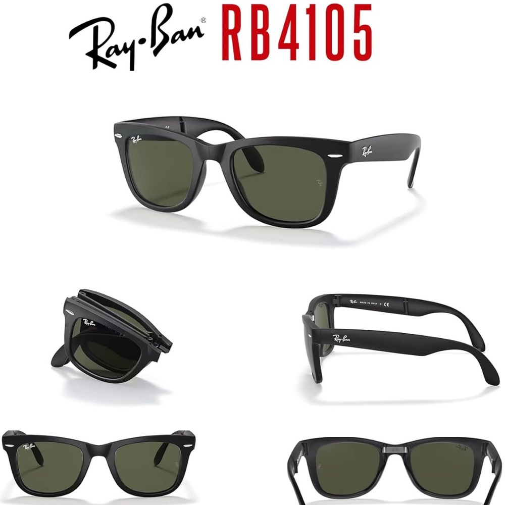 Ray-Ban Black Folding Sunglasses-polrized